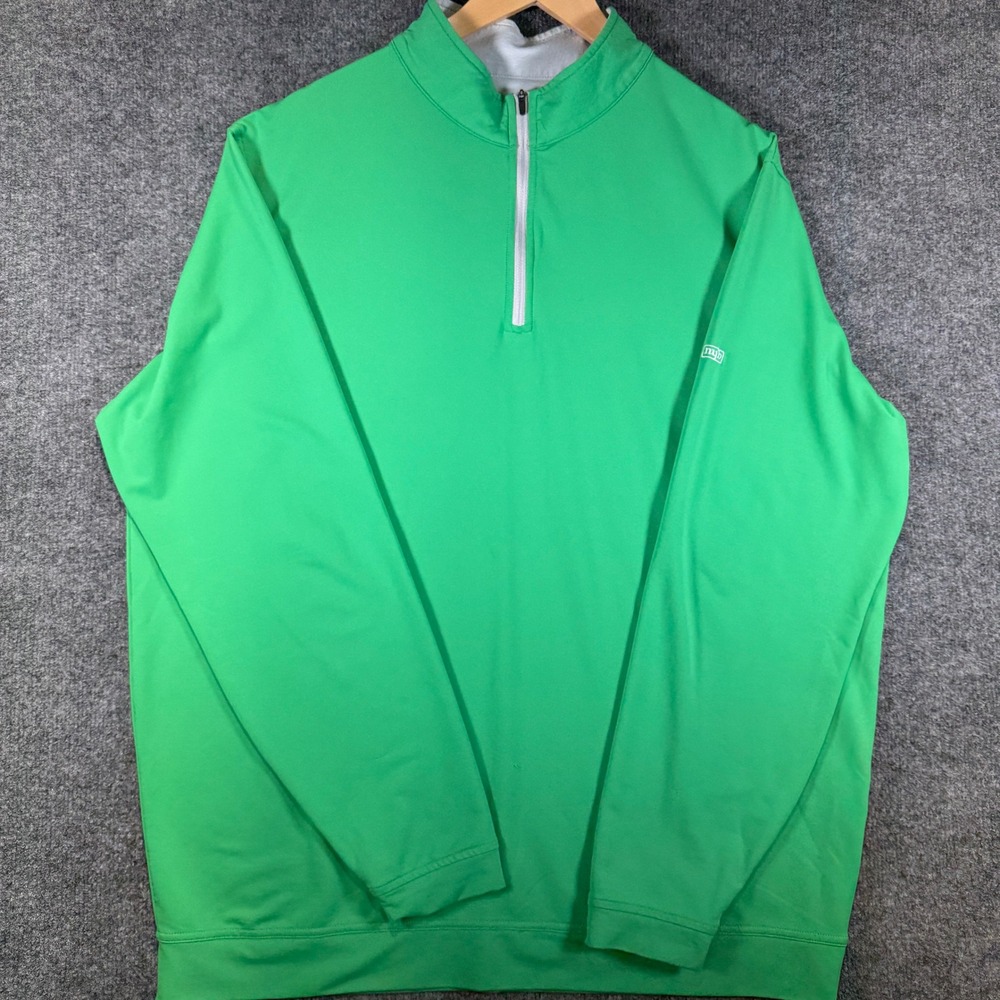 Peter Millar Summer Comfort Quarter Zip Pullover Mens XXL Green Performance Golf
